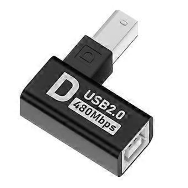 Fleksibel USB 2.0 Type B Han til Hun Adapter til Harddisk, Printer, Scannere Tilslutning Dobbelt-skærmet Adapter Bend down