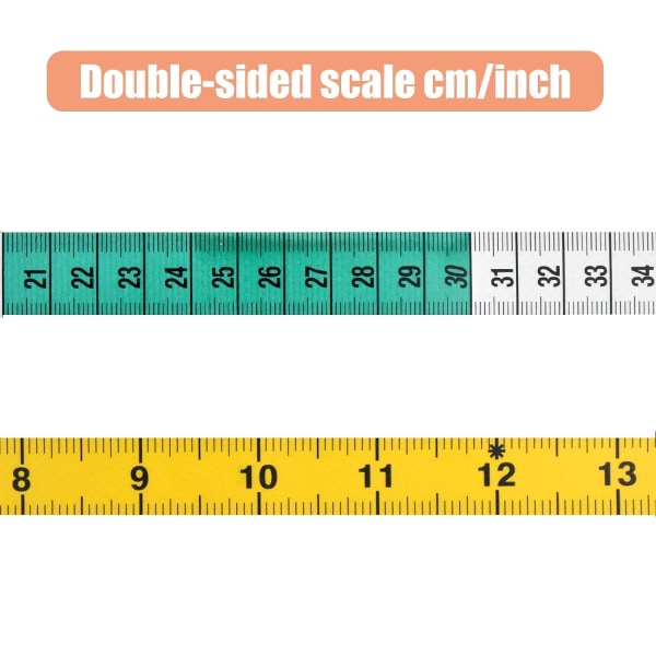 2 stk Sybånd Målebånd Dobbeltsidet krop Målebånd Mea