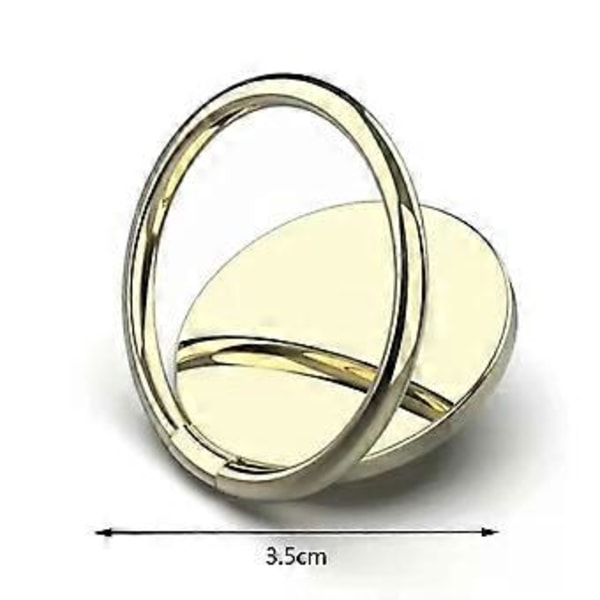 Mobiltelefon Ringholder, Telefon Ring Mount - Universal 360 Graders Roterende Smartphone Finger Mount - Guld