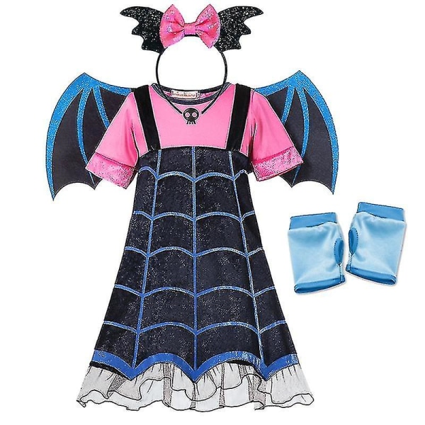 Maleficent Evil Dark Queen Halloween Flickor Kostym Deluxe Svart Glam Klänningar Barn Bal Klänning Robe Barn Cosplay Kläder I.Maleficent 18.4-5T