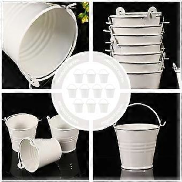 10 STK. Mini Blik Metalspand Premium Altan Have Hjem Indretning Mini Spand
