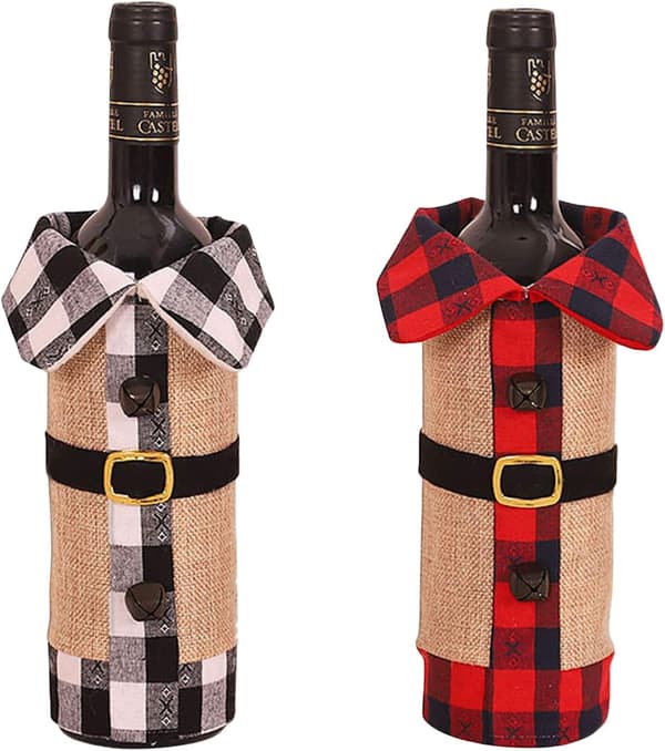 2-pack röda vinflaskor julgåvor