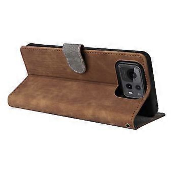 Til Asus Zenfone 12 Ultra 5G Etui Wallet RFID-blokering PU Læder Cover Visningsstativ Brown