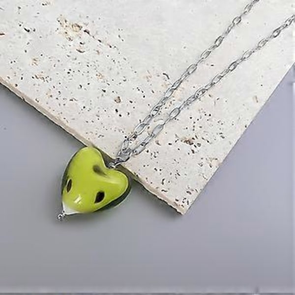 Herkkä lasiriipus kaulakoru tyylikäs kaulusketju muodikas kaulakoru lahjakoru tytöille naisille Clear Gold-color
