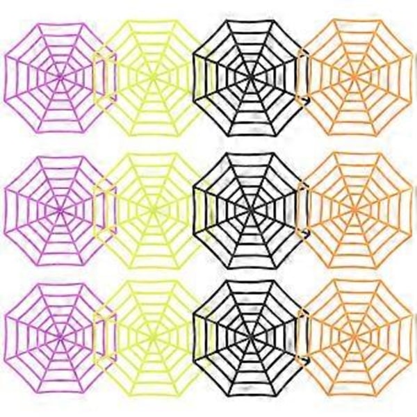 40 st Halloween Plast Spindelväv Dekor Halloween Scen Dekor Party Hängande Ornament