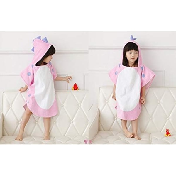 Pink Dinosaur Kids Cotton Hooded Towel Cartoon Unicorn Dinosaur B