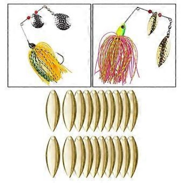 Fiskeskedar Spinner - Spinner Fiskeskedar för Betestillverkning Fisketillbehör DIY Fisketillbehör 20ST (GoldC) Gold C