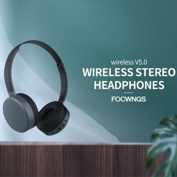 Bluetooth-hovedtelefoner over øret, letvægtsheadset med dyb bas