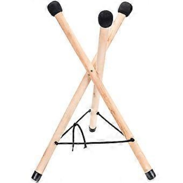 Hand Pan Trumma Tungtrumma Hållare Trä Stabil Tripod Tungtrumma Stativ