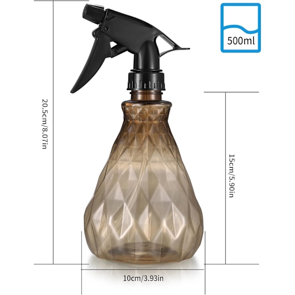 500ML Sprayflaskor Tomma Påfyllningsbara, Tomma Plast Vattenflaskor