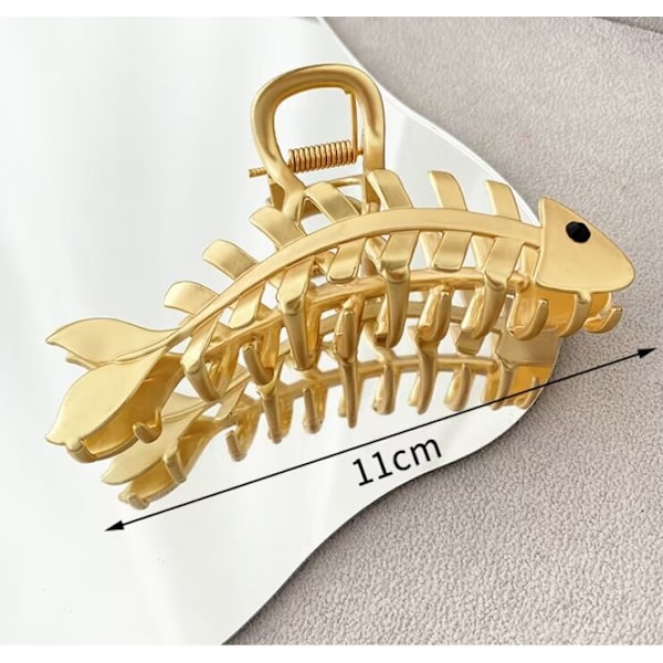 Metallhårklämma Chic Metallisk Fisksvans Hårklämmor Krabba Enkel Met