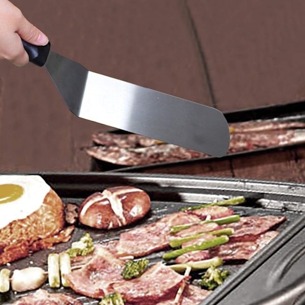 Grillspatel i rostfritt stål, stekpizzasked, teppanyakisked