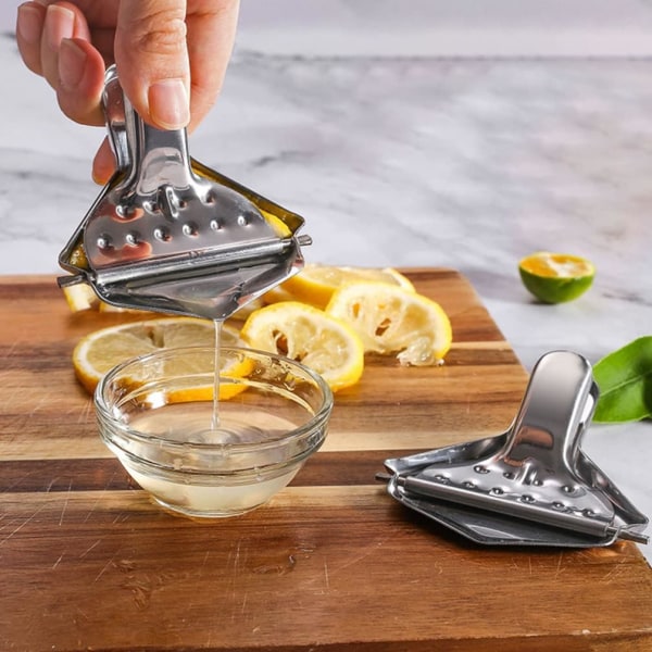 2 st rostfria citronpressar manuell handpress för juice