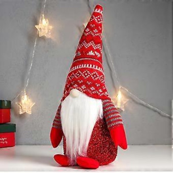 1 Set Falska Skägg och Träkulor Kit Förskurna Tomteskägg Tomte Tillverkningsmaterial vit
