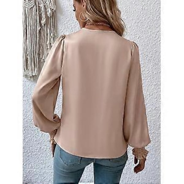 1 stk. ensfarget damebluse – aprikos (stil 558)