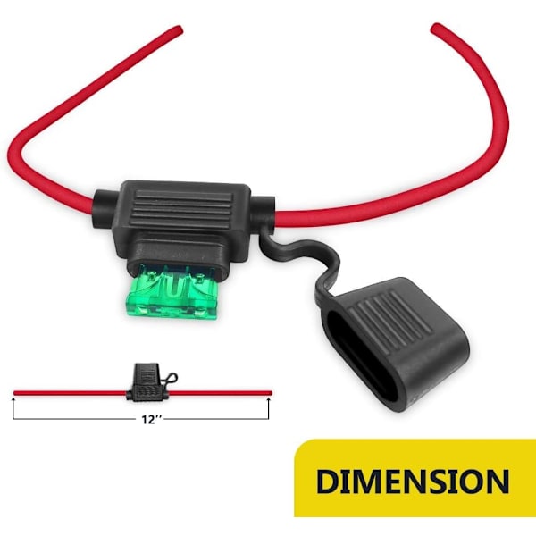 10 stk. NI-FH01 Inline Holder 14AWG Ledningsnet ATC/ATO 30AMP
