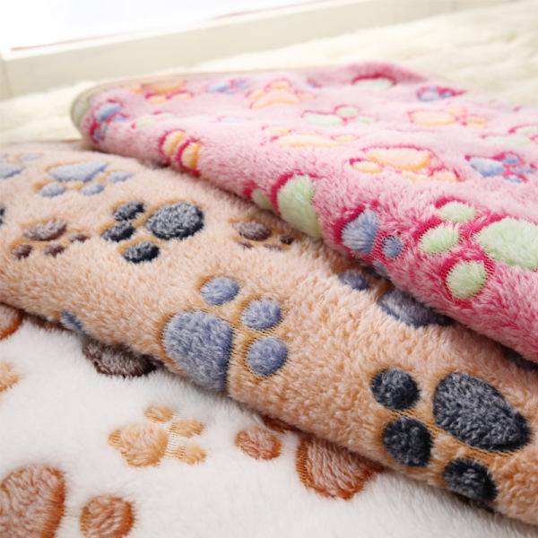 3 kpl lemmikkieläinten peittoa 104*76cm, koiranpentu peitto tassunjälki fleece bla