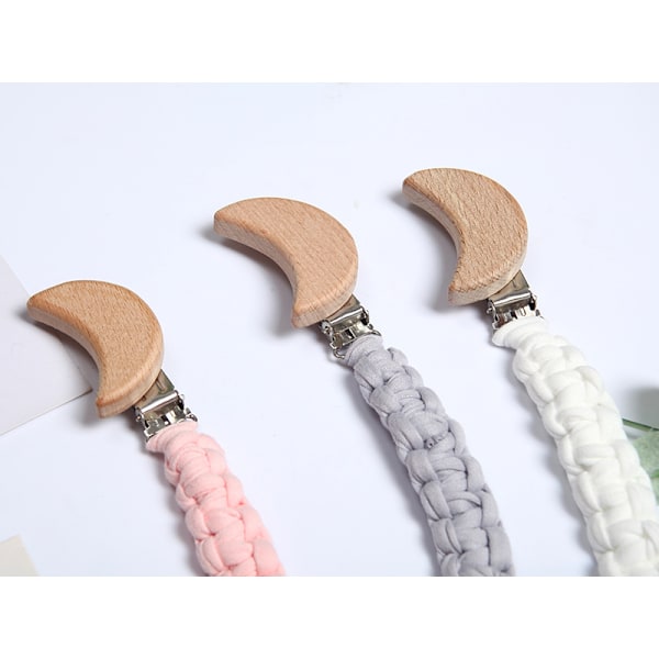 Enkelt stykke (månepudder, ca. 30 cm lang) Sutteclips til baby