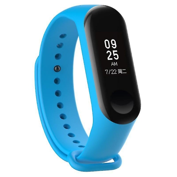 Älykäs rannekoru, yhteensopiva Xiaomi Mi Band 3 4 -silikonirannekkeen rannekoru. Yönsininen.