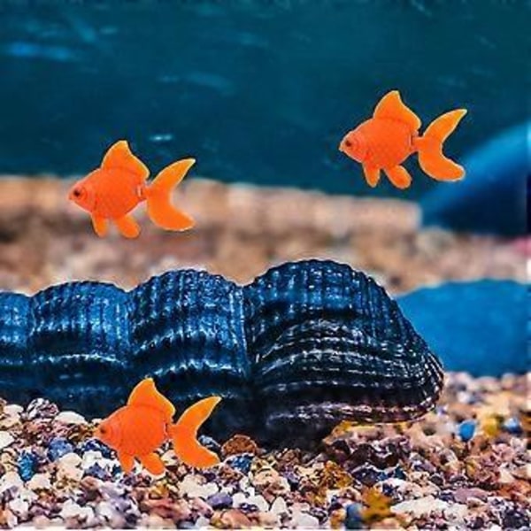 10 stk. Kunstig Flytende Gullfisk Plast Fisketank Akvarium Dekor Ornament