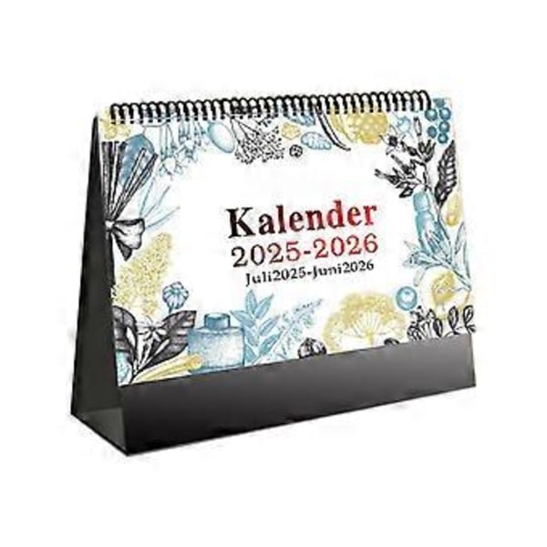 2025.7-2026.12 Kuukausittainen lahjapöytäkalenteri Englanninkielinen pöytäkalenteri koriste lahja C
