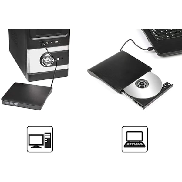 USB 3.0 Slim Drive Ulkoinen DVD-poltin 9,5 mm DVD RW -asema (plug