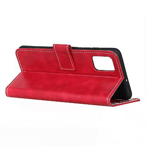 Retro Crazy Horse Textur Läderfodral för OnePlus 8T Red