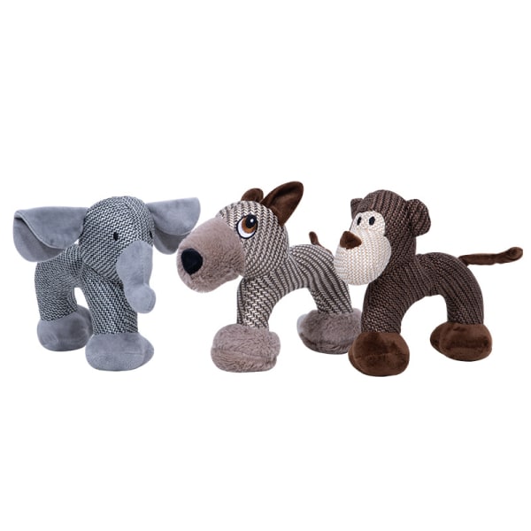 Mubu hundelegetøj, hundeplys legetøj, bidebestandigt interaktivt legetøj, inkl