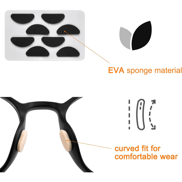 40 par skumnese pads, selvklebende nese pads, sklisikre nese pads