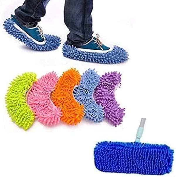 Pakke med 5 par (10 stk.) multifunktionelle mikrofiber hjemmesko.