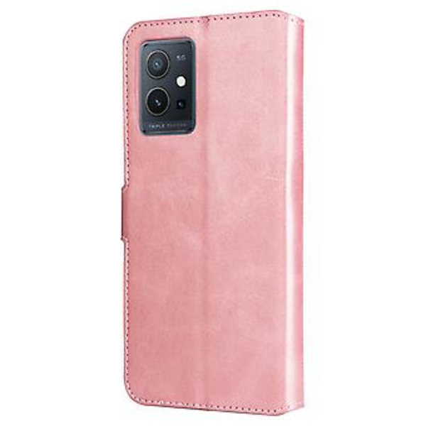Læderetui til vivo Y55 5G / Y75 5G / T1 5G Rose Gold