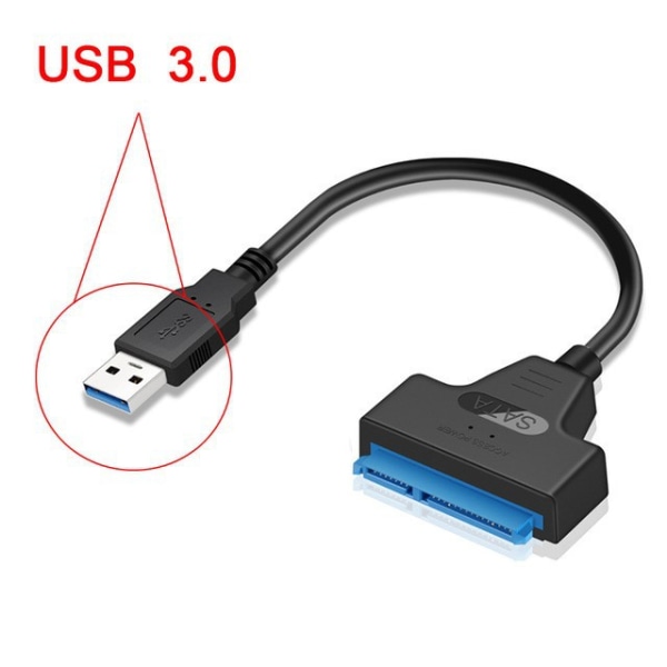 USB til SATA Adapterkabel for 2,5\" SSD/HDD-stasjoner, Ekstern SATA