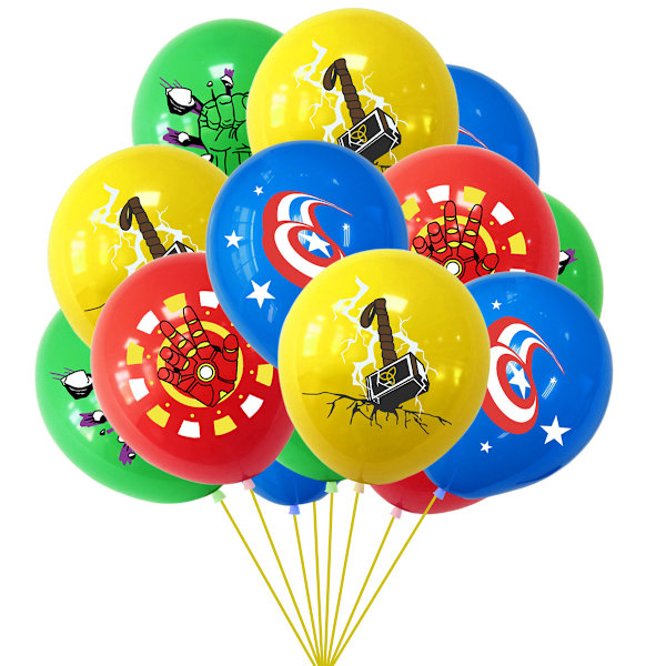 51-delad superhjälte tema pull flag ballong tårta insats set, Birt