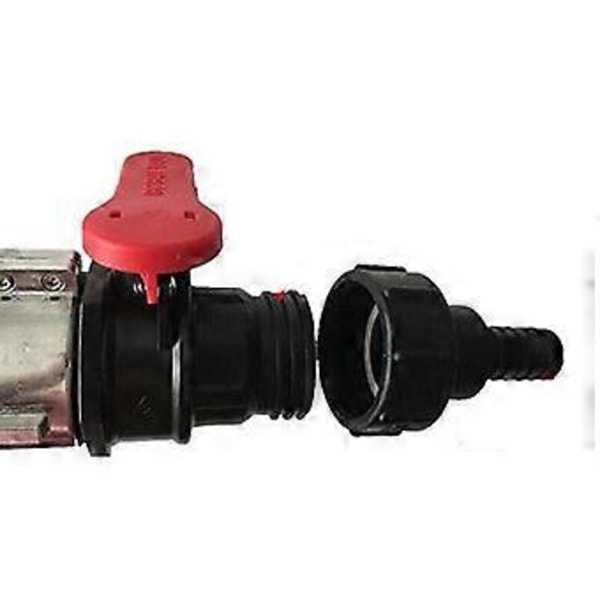 Tankslangeadapter Plast IBC Tankadapter Haveslangeadapter Fittings Værktøj 60mm Gevind Import til 1,5\"(38mm) Tilslut Slange