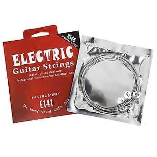6 stk. .010-.046 Elektriske gitarstrenger Erstatning Høykarbonstål Kjerne Strenger for Nybegynnere Utøvere
