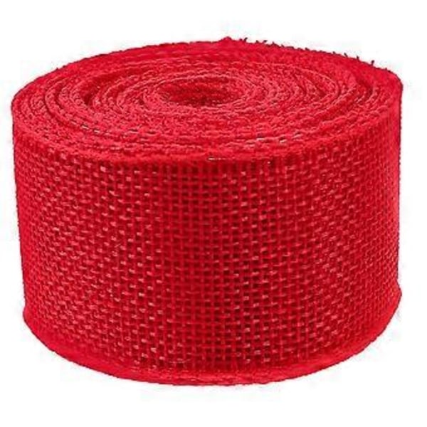 1 rulle dekorativt bånd sløjfe DIY bånd gaveindpakningsbånd julebånd gaveæskebånd Red 450X4cm