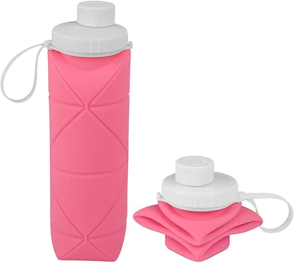 Pink SPECIAL MADE sammenklappelige vandflasker kopper lækagesikker ventil