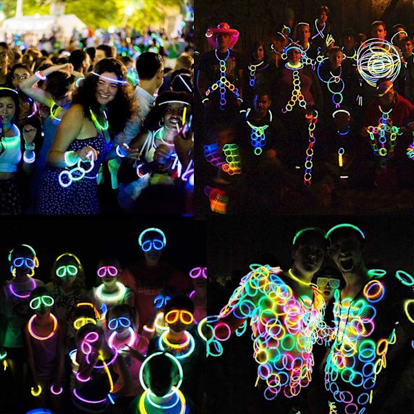 Glow Light Up Armband, Fluorescerande Ljusstavar Med Kopplingar