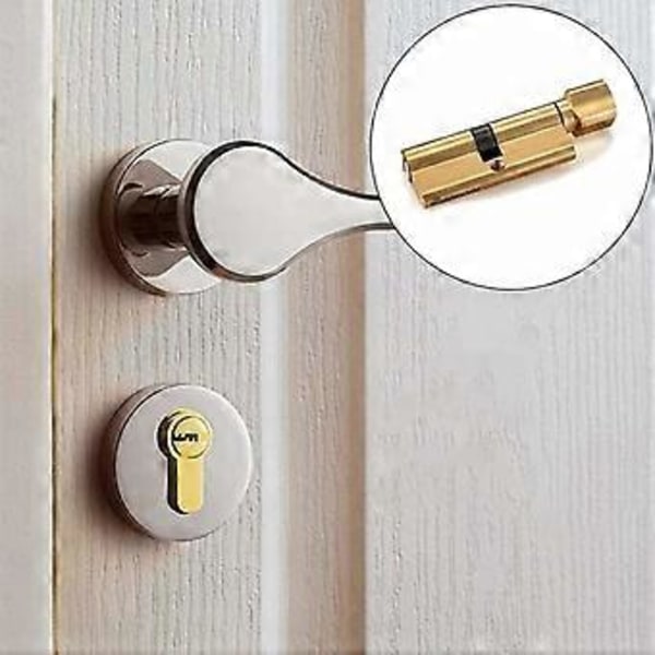Sylinder 70mm*29mm Sikkerhetslås Sylinder Hjem Sylinderlås Knapp Ytterdør Inngangsdør Lås Sylinder Euro Lås Profil Sylinder, 2 stk