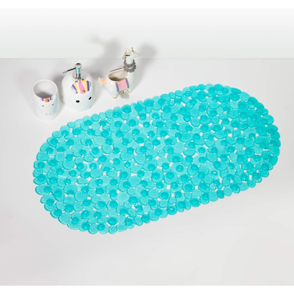 Pebbles Badematte Oval Antislipp Badekarmatte med Sugkopper, Dr