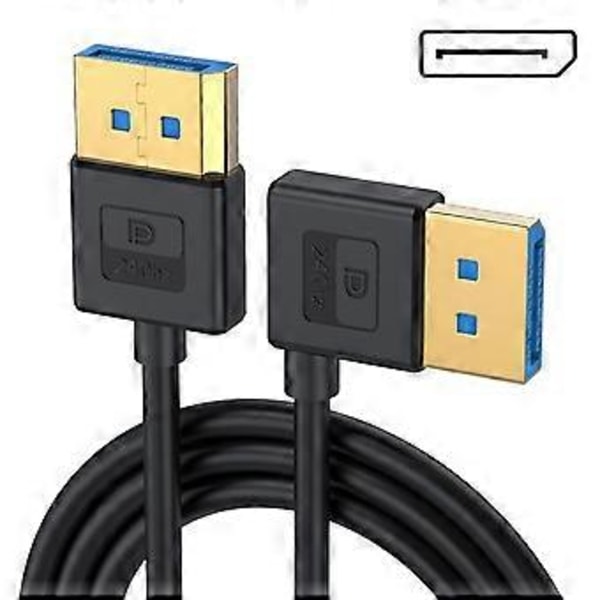 90° Vinklad DisplayPort DP1.4 Kabel Silikon Videokabel för Extrema Temperaturer 8K60Hz 4K/144Hz Hög Definition 30cm upper elbow