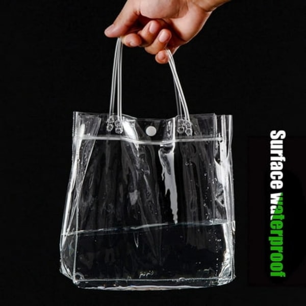 Transparenta Små Presentpåsar med Handtag, 12 st 5,9x2,8x7,9 tum Vattentäta