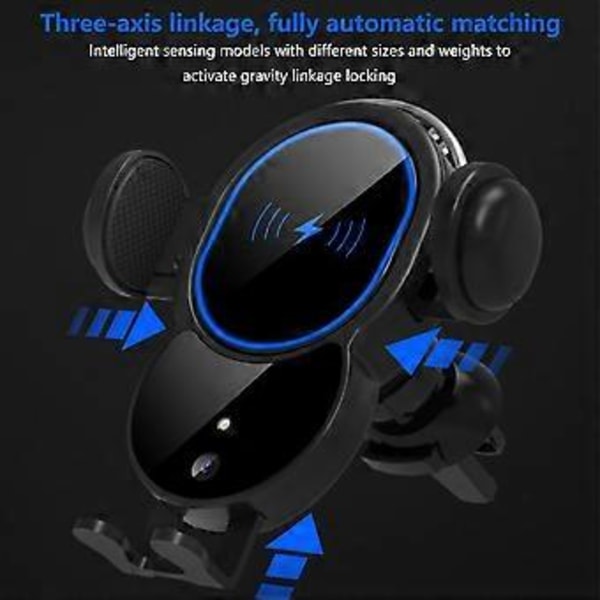 Trådløs Billader Automatiske Klemmer 10 W Hurtiglading Bil Lading Kompatibel Med Iphone 11/11Pro Max / Xs Max / Xs / Xr / X / 8 / 8P, Samsung S10