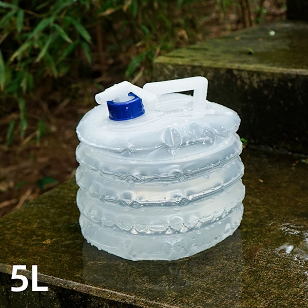 2×5L hopfällbar vattenbehållare, vattenbehållare återanvändbar dricks