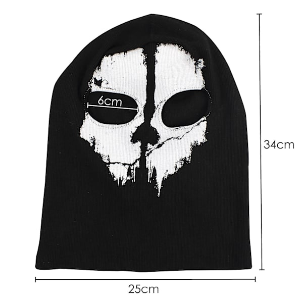 Ghost Mask - Balaclava moottoripyöräily Paintball Yksi koko Väri Bla