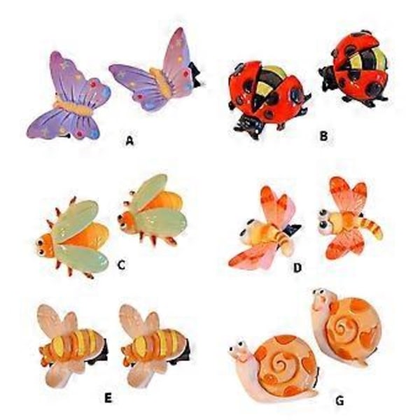 Hårnåle til børn Hårklemme Sommerfuglform til Børn Scene Blinkende 3D Farverig Sommerfugl 2000'er Piger Hovedbeklædning snails