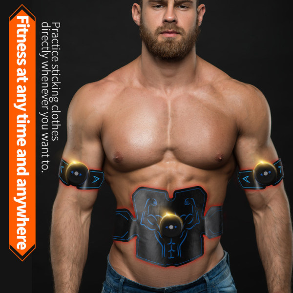 Blue Electrostimulation Abdominal Belt, Muscle Stimulator, Abdomi