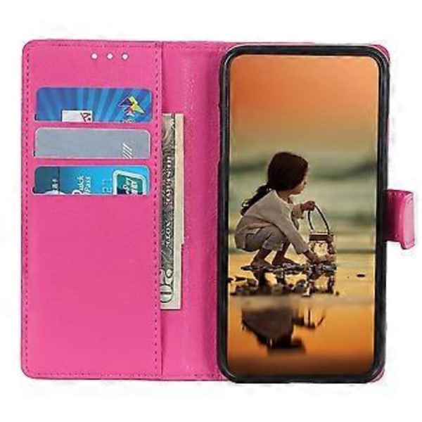 Plånboksfodral för Motorola Edge 60 Fusion 5G PU Läder Telefonskal Litchi Textur Rose