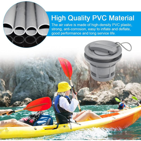PVC-kajakventilkåpor Uppblåsbar cap med gummitätningsring in