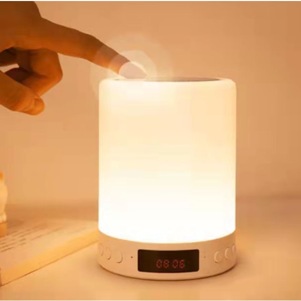Senglampe med Bluetooth-højttaler Digitalt vækkeur med Touc